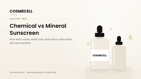 Cosmecell guide: chemical vs mineral sunscreen for Indian skin