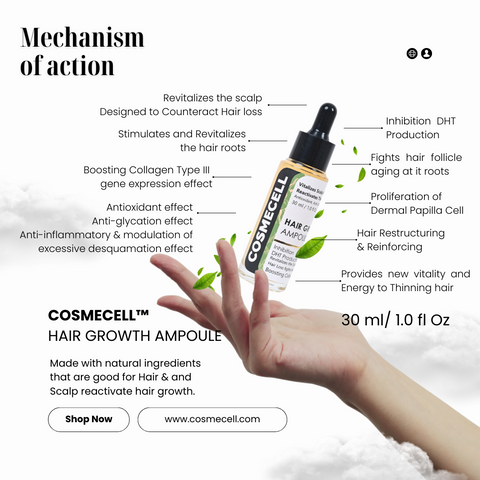 Instant hair fall Control serum Hair thining to thicker Hair volume instantly, - Cosmecell