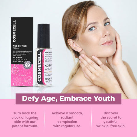 Age Defying Cream Anti wrinkles, Real Bio Retinol with Microbiota photoprotection - Cosmecell
