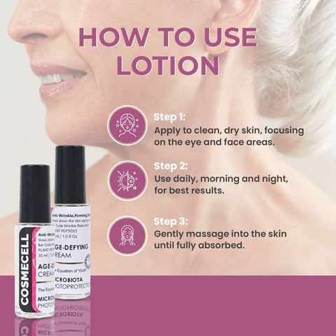 Age Defying Cream Anti wrinkles, Real Bio Retinol with Microbiota photoprotection - Cosmecell