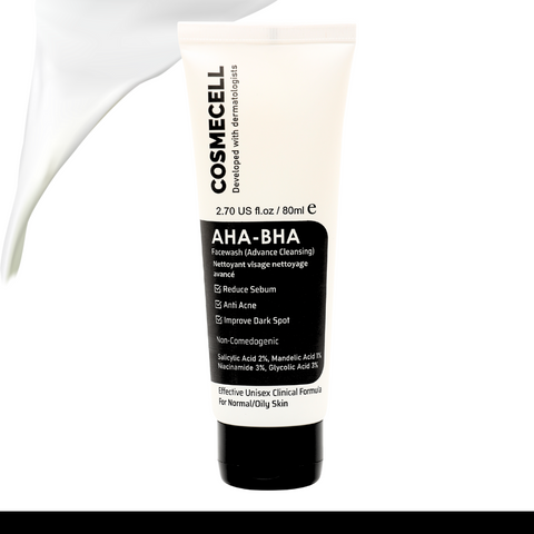 Facewash clear skin AHA-BHA Deep Cleansing acne control - Cosmecell