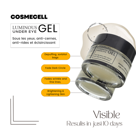 Under eye gel Depuffing, Wrinkle, Brightening, Under eye dark circle - Cosmecell