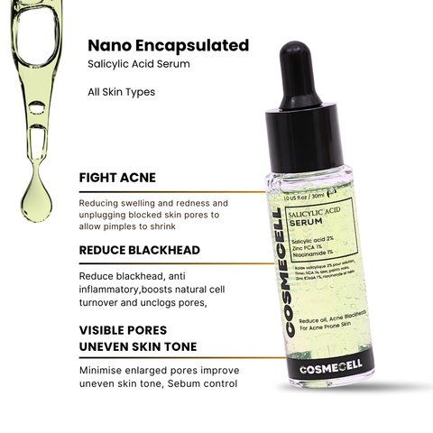 Cosmecell Salicylic Acid Serum 2% (Nano Encapsulated) Cosmecell