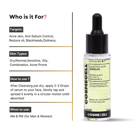 Cosmecell Salicylic Acid Serum 2% (Nano Encapsulated) Cosmecell