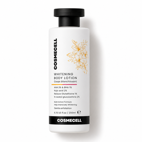 Cosmecell AHA BHA Whitening Body Lotion with Kojic Acid & Glutathione Cosmecell AHA BHA Whitening Body Lotion with Kojic Acid & Glutathione