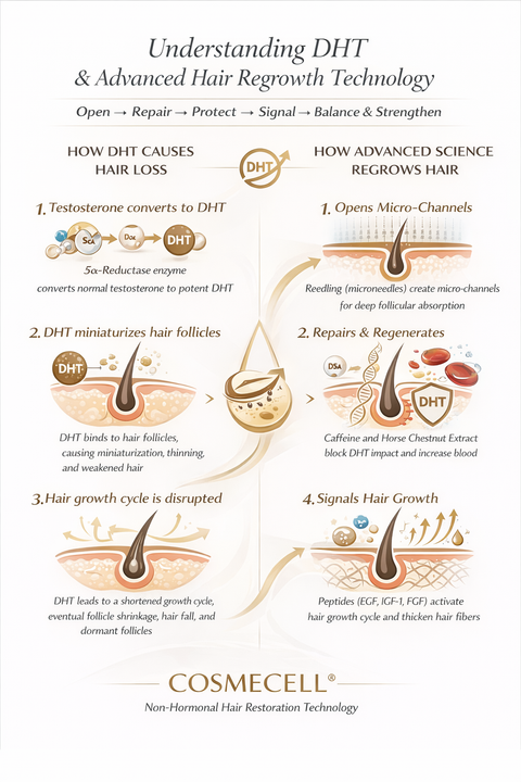 Reedle Shot PDRN Hair Growth Gel for Fuller Looking Hair - Cosmecell