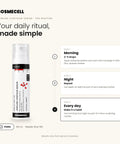 Cosmecell Jawline Contour Serum with PDRN daily routine: morning, night, every day