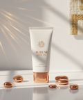 Cosmecell GHK-CU Sunscreen SPF 50 PA++++ - clean sunlight aesthetic with copper accents