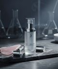 Cosmecell Jawline Contour Serum with PDRN - dramatic dark marble premium clinical aesthetic