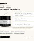 Cosmecell Post Peel Moisturizer key ingredients: niacinamide, hyaluronic acid complex, oat kernel extract and aloe